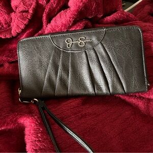 Jessica Simpson Black Clutch with Metallic Accents